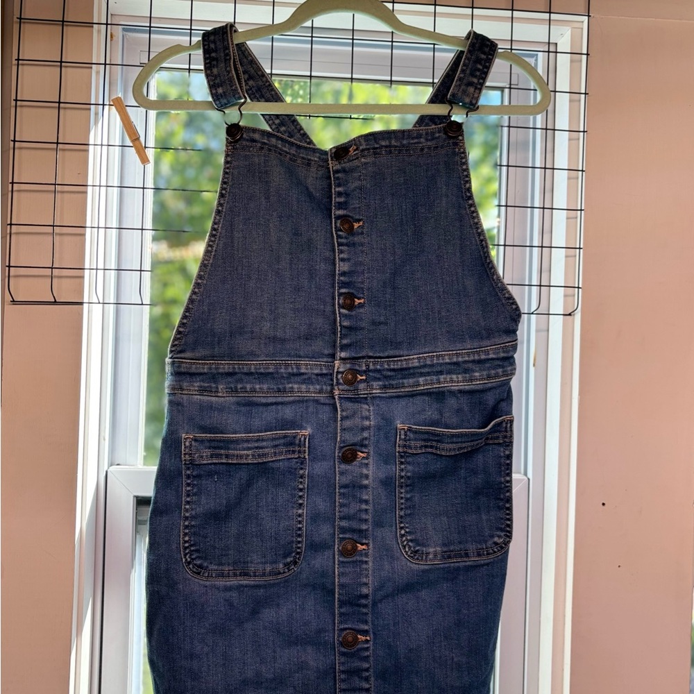 American Eagle Button-up Stretch Denim Mini Dress